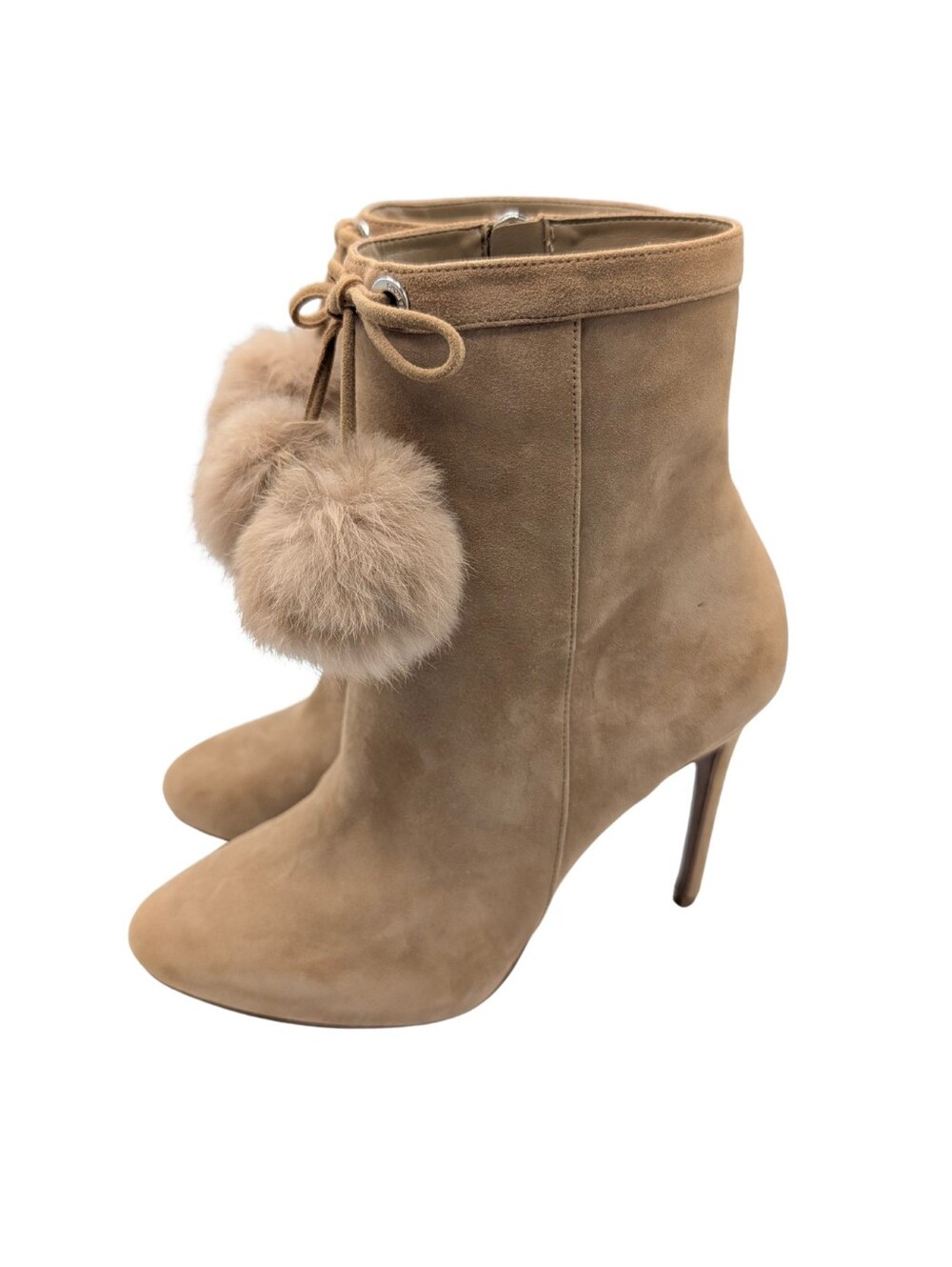 Michael Kors Beige Nude Suede Ankle Booties 7.5